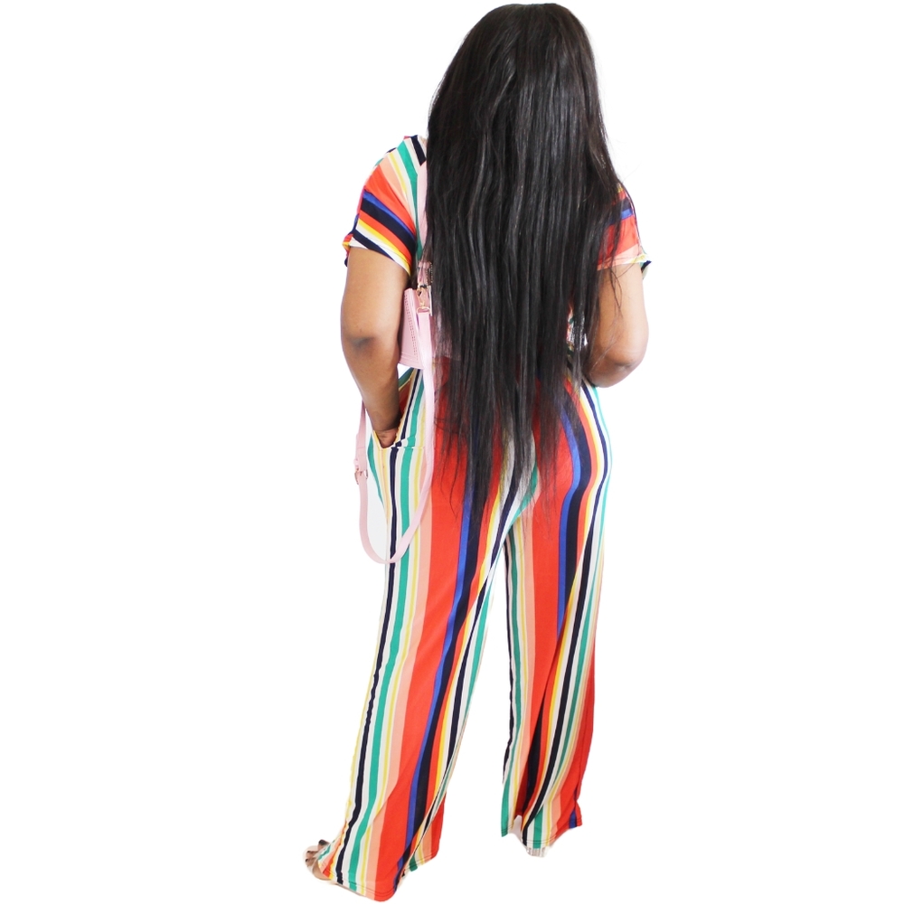 Rainbow Surplice Jumpsuit - Picture 3 of 3